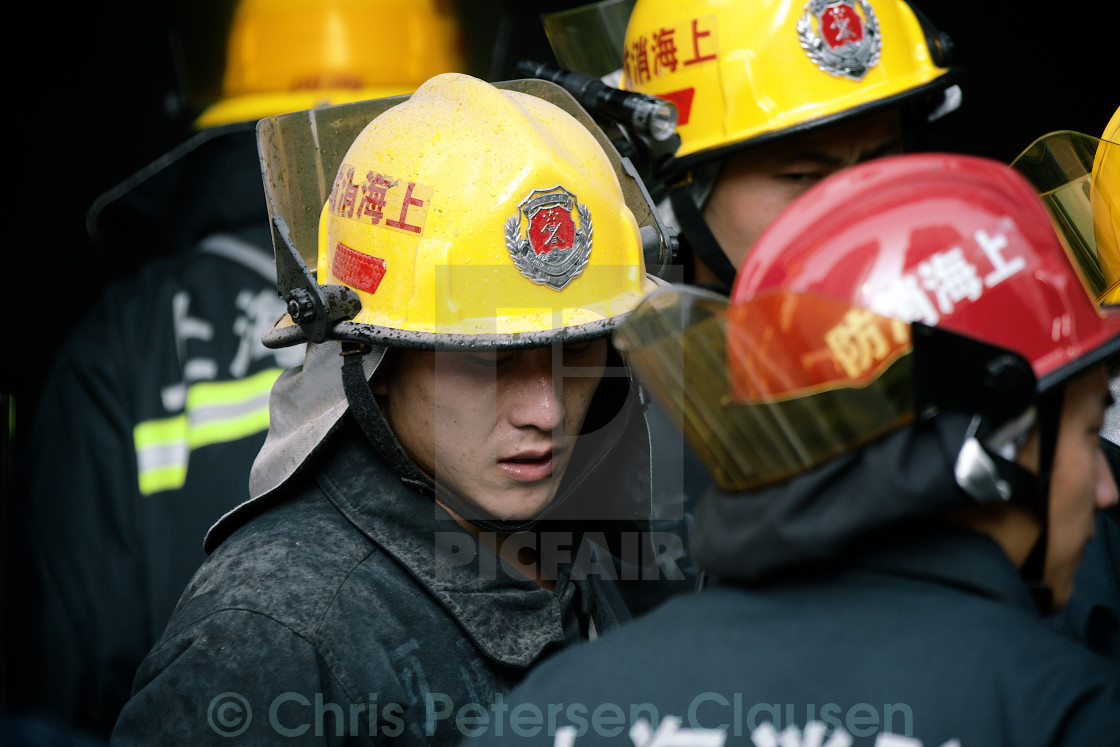 "Chinese Firefighters" stock image