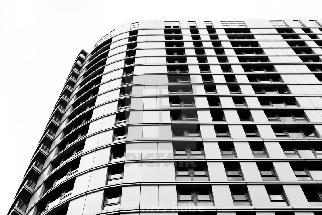 "Abstract exterior architectural shot of a City building in London, England" stock image