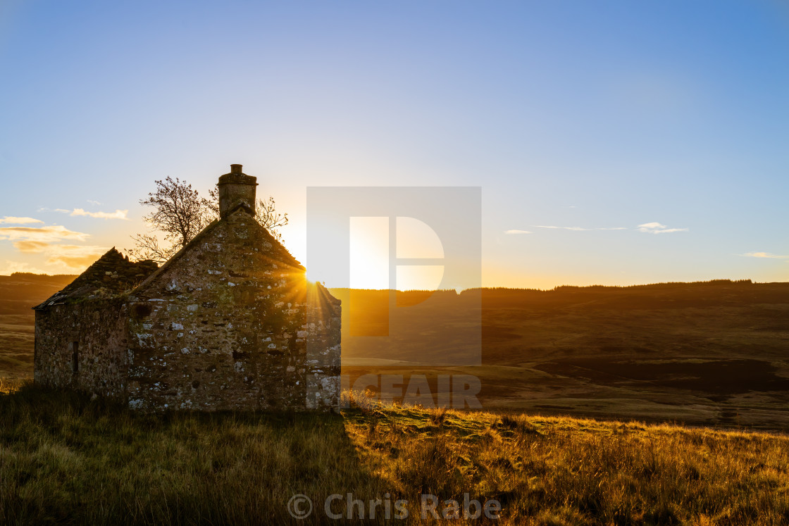 "Abandoned farmhouse in the Perthshire, Scotland" stock image