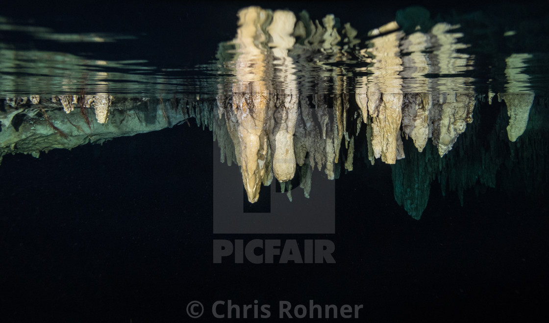 "Reflective stalactites" stock image