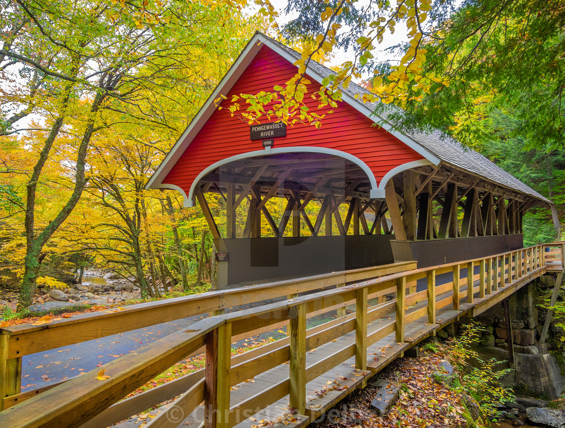 "New England covered bridge" by Christian Delbert - $15.42 "New England covered bridge" stock image