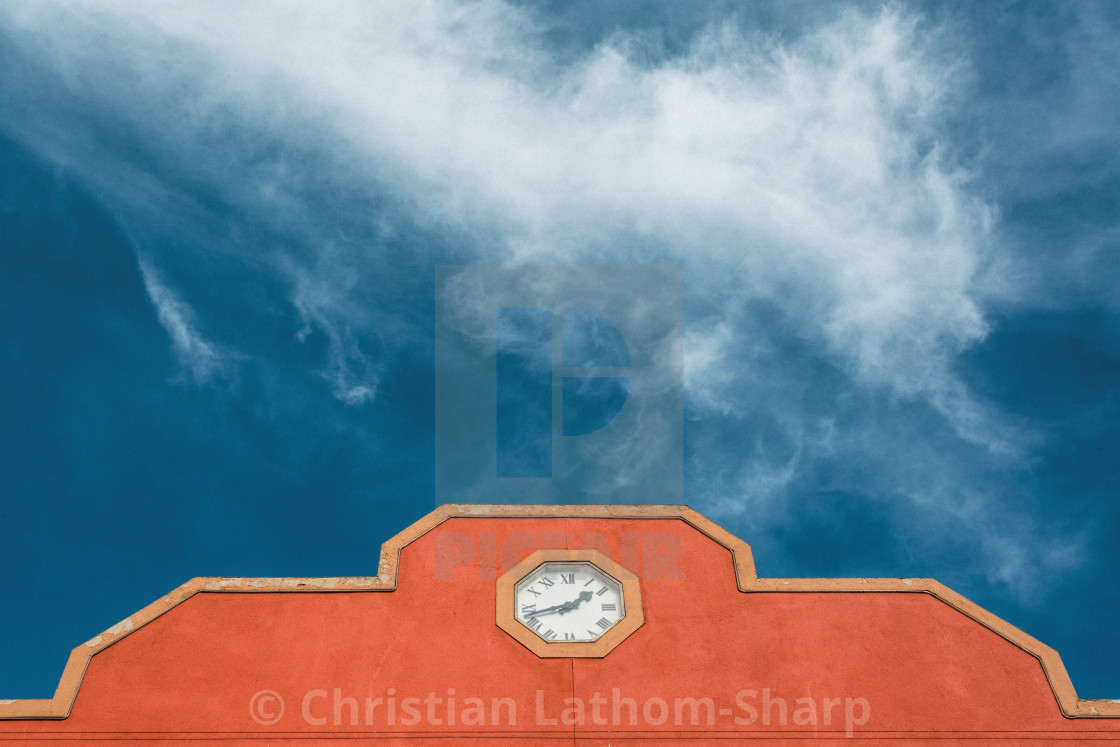 "Clocking the Cloud" stock image