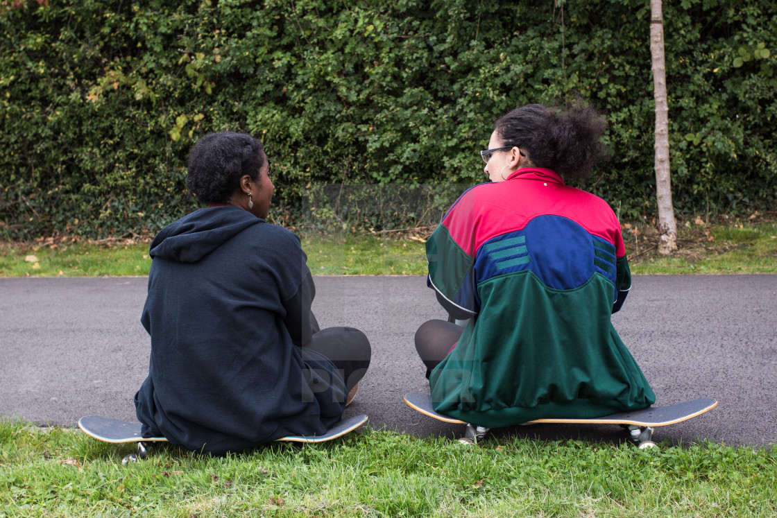 "Skate & Sit" stock image