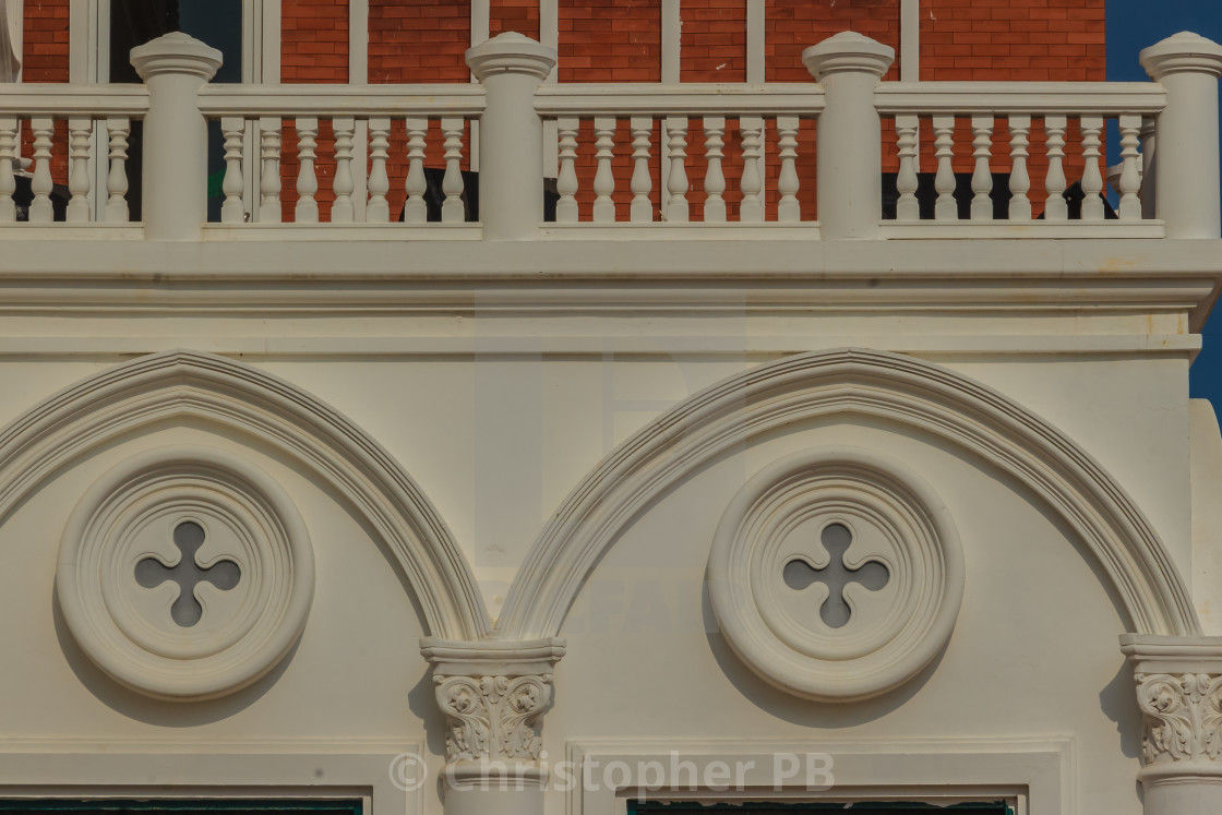 Abstract French Balconies Which Decorated In Circle Shape