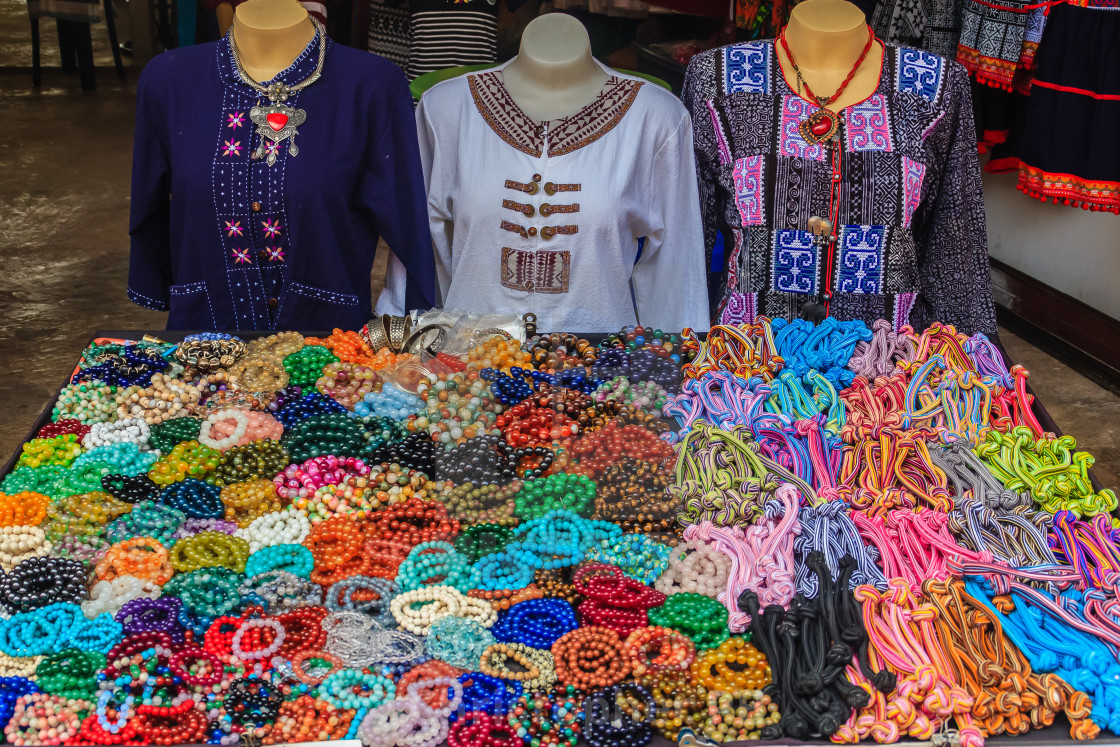 Beautiful Traditional Hmong Hill Tribe Clothing And Ornaments For