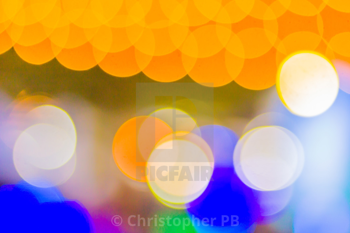 Thai temple fair with colorful decoration in blurred background.  Abstract... - License, download or print for £ | Photos | Picfair