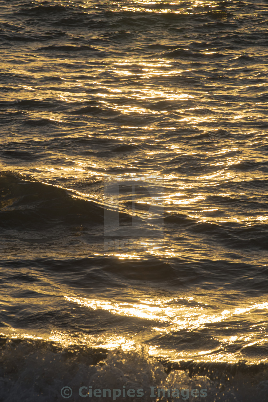 Close Up Of Ocean Waves On Beach Coast Sunset License