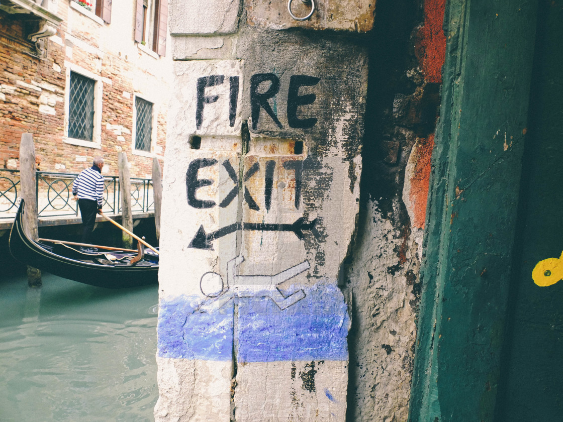 "Fire exit" stock image