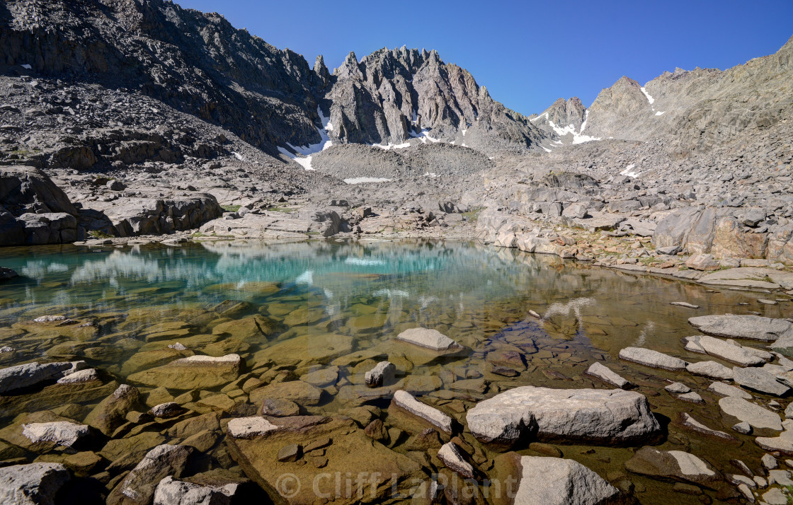 "Payne Lake and Gendarme Peak" stock image