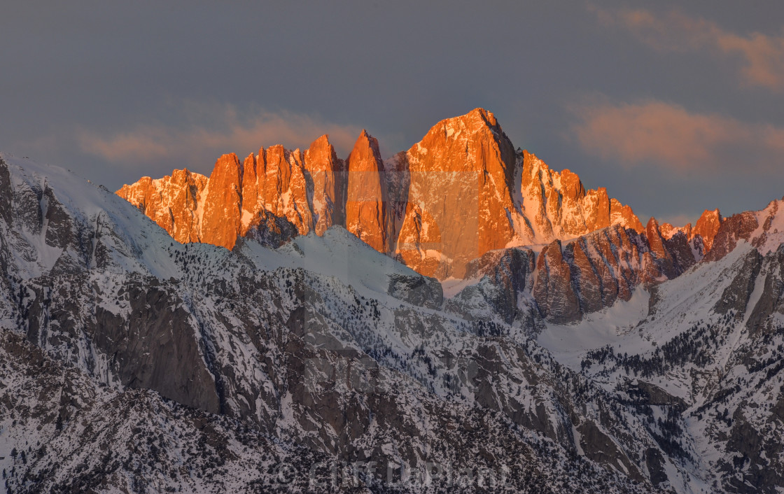 "Mount Whitney Alpenglow" stock image