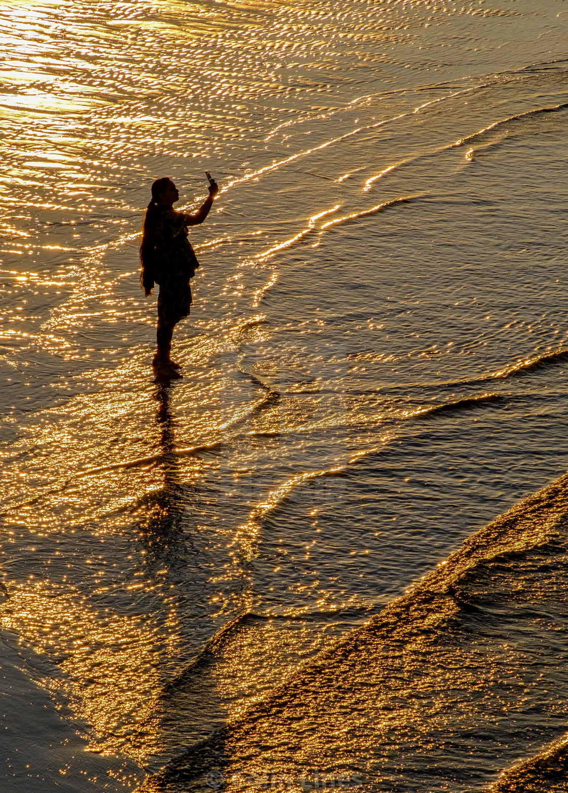 "Golden Selfie." stock image