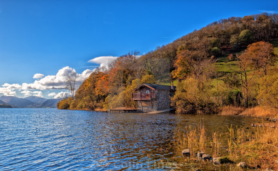 "Ullswater Boathouse." stock image