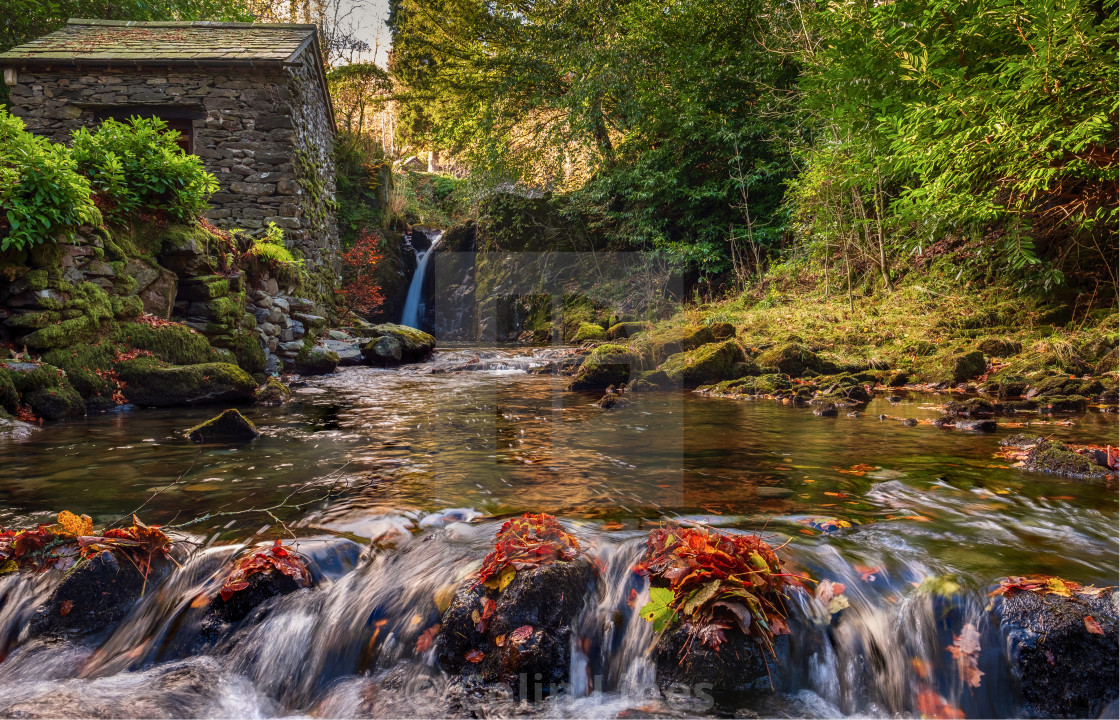 "Rydall Waterfall." stock image