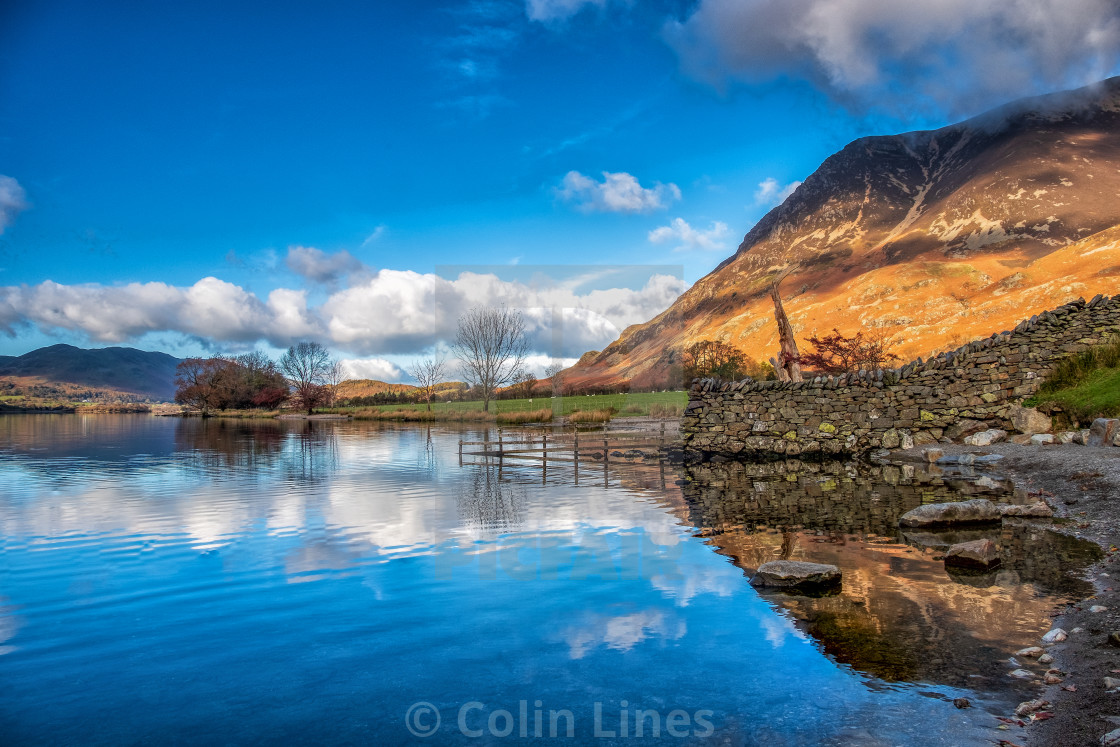 "Mountain Reflection." stock image