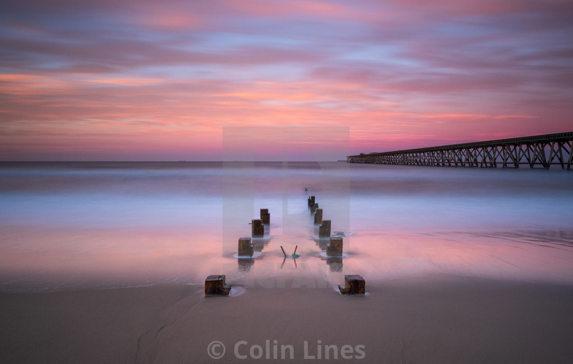 "Calm Sunset." stock image