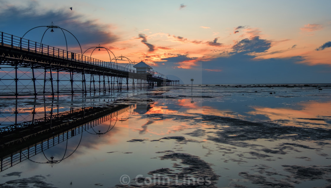 "Southport Sunset." stock image