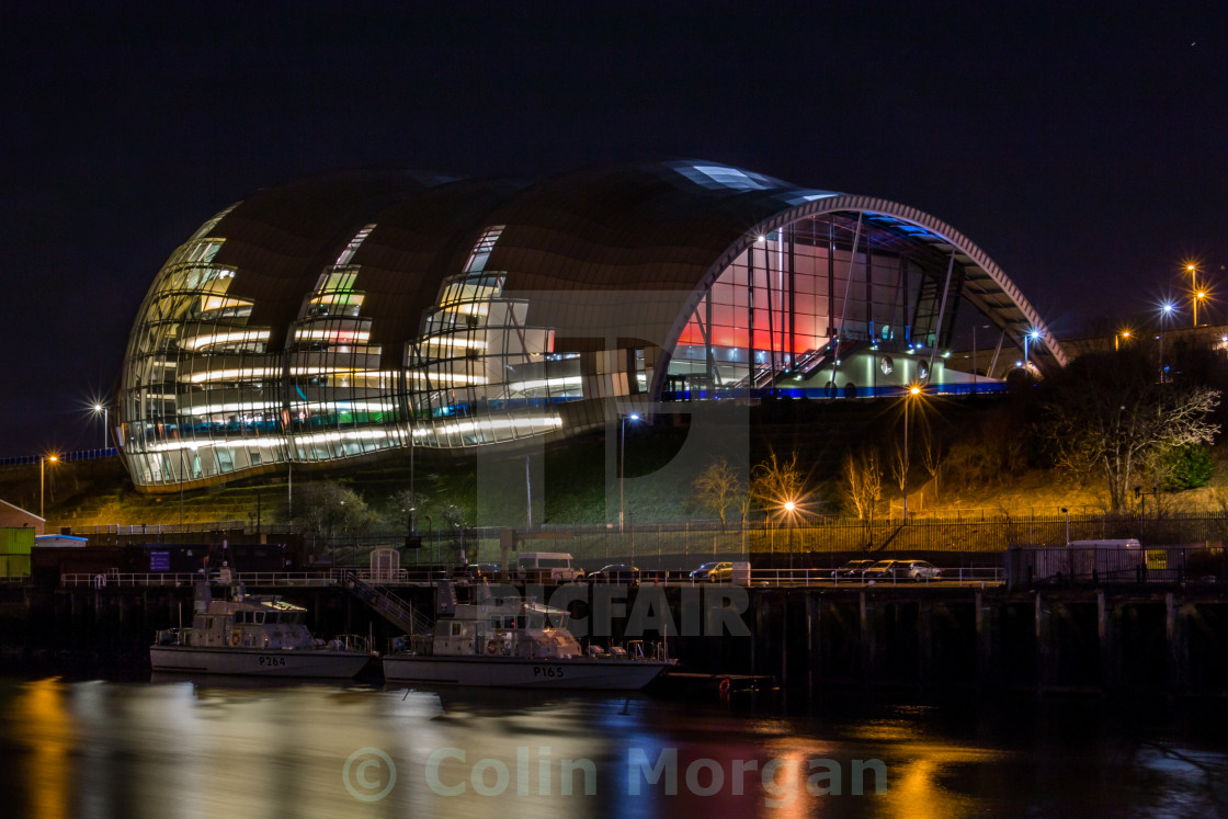 "The Sage Gateshead at Night" stock image