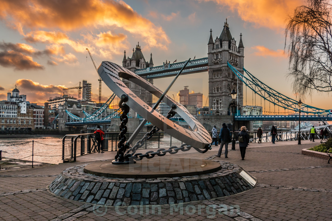 "Tower Bridge Sunset" stock image