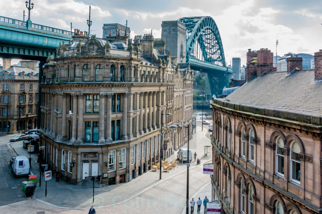 "Tyne Bridge and Sandhill, Newcastle" stock image