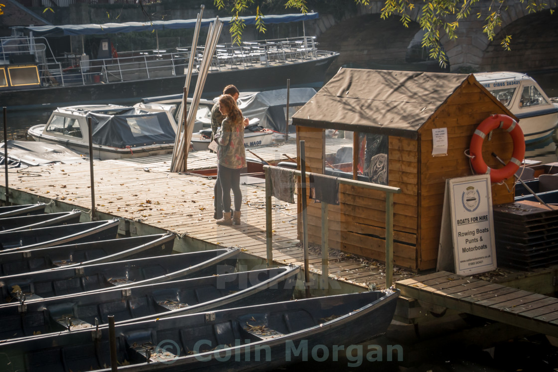 "Boats for Hire" stock image