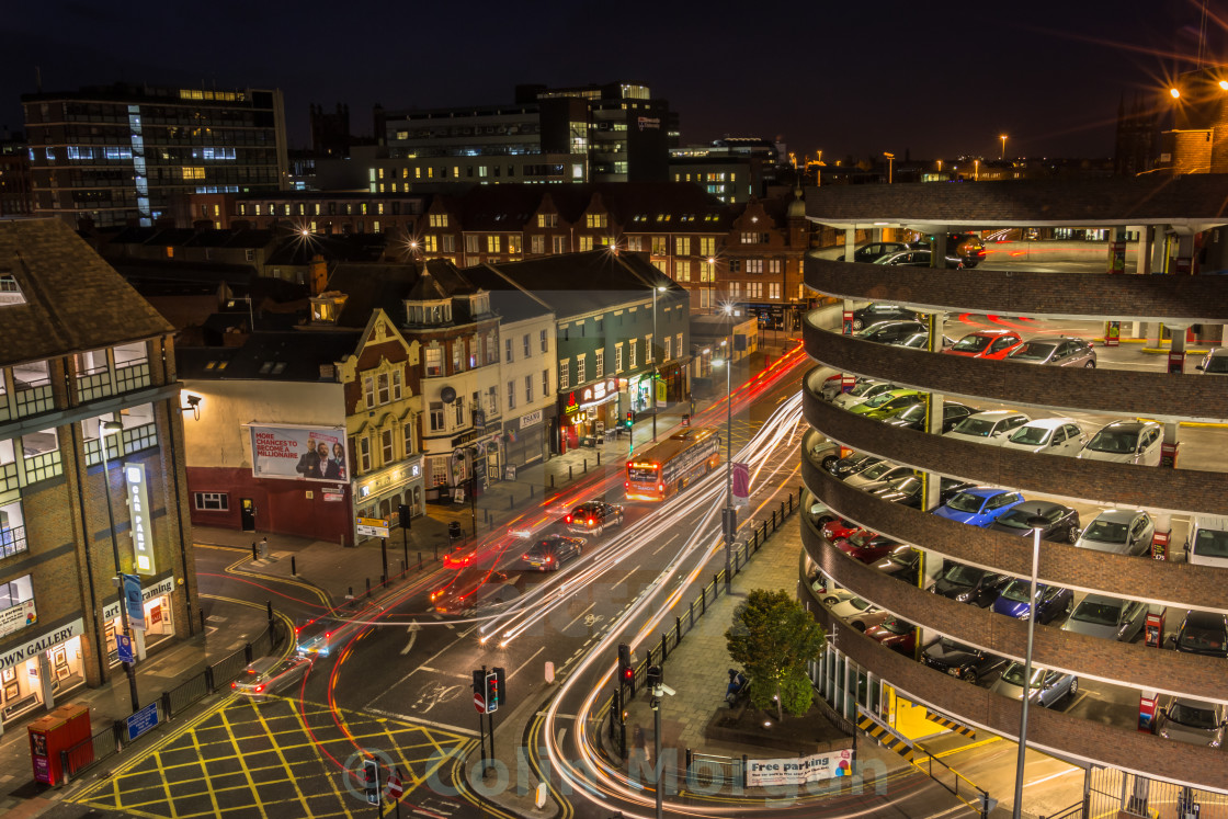 "Percy Street Light Trails" stock image