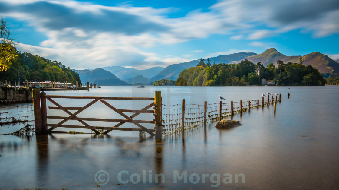 "The Derwent Water Fence" stock image