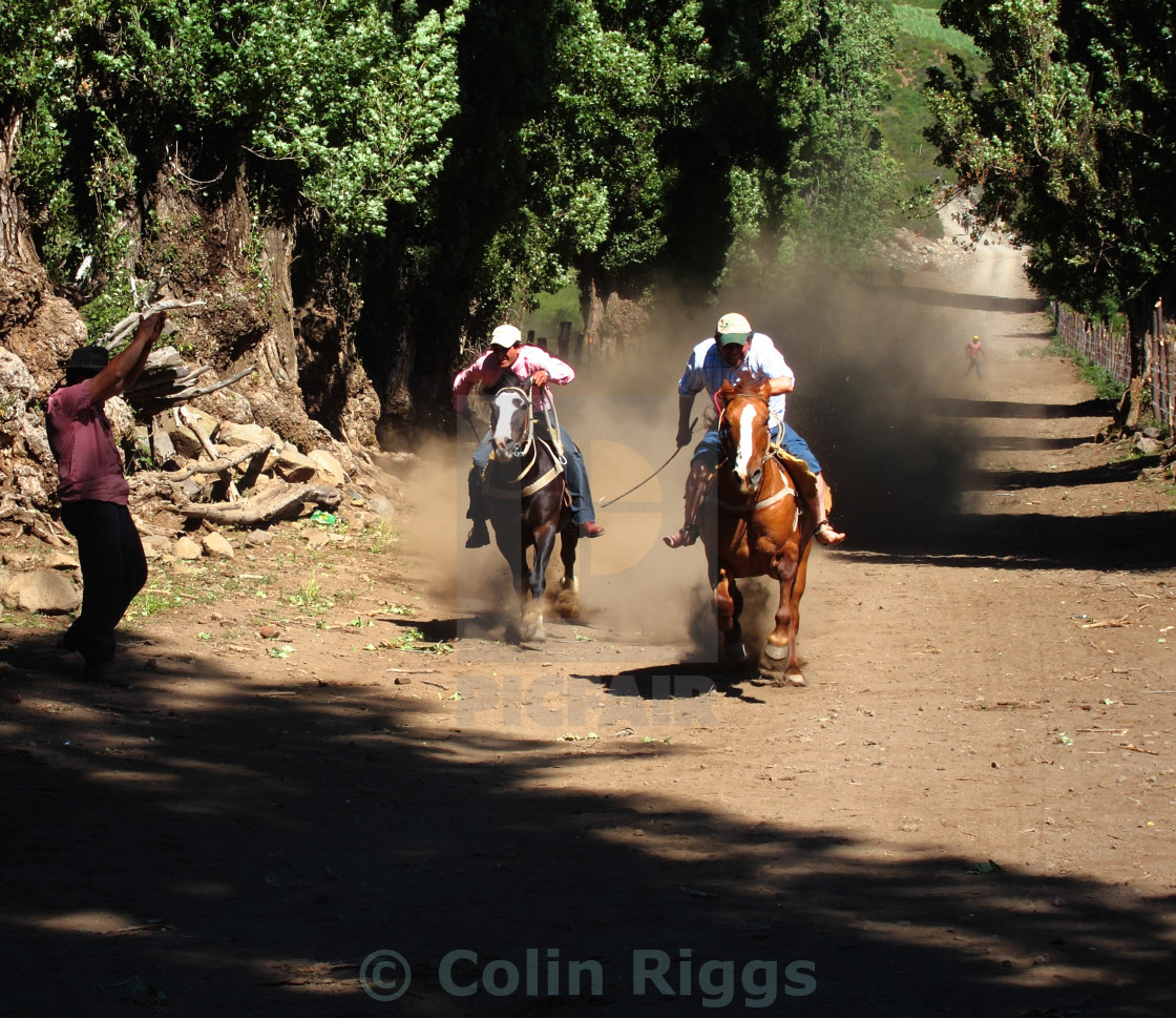 "Traditional Chilean Horse Racing" stock image