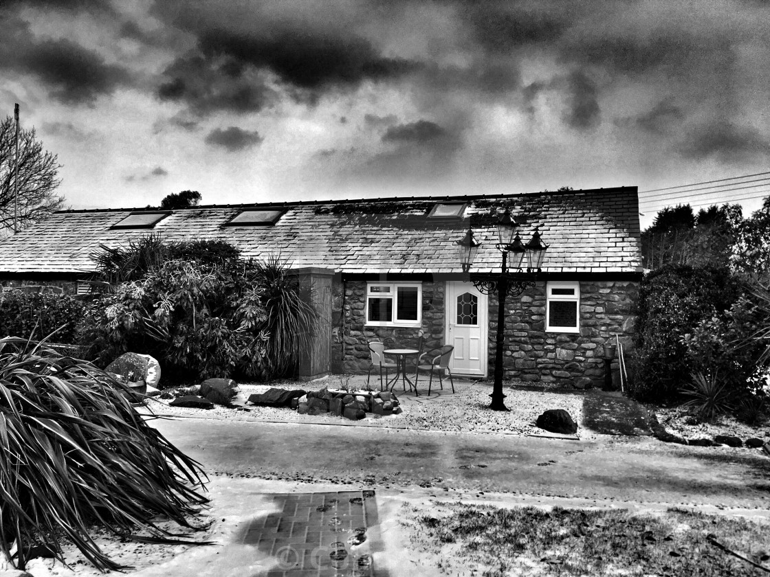 "Cottage in the snow" stock image