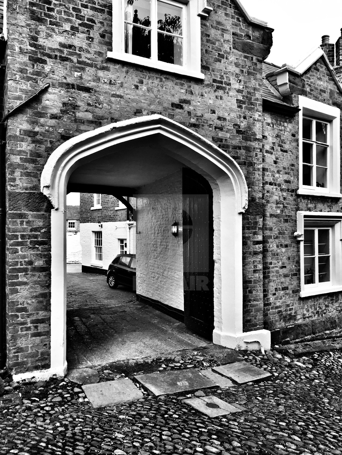 "Arch, St Mary's Hill, Chester." stock image