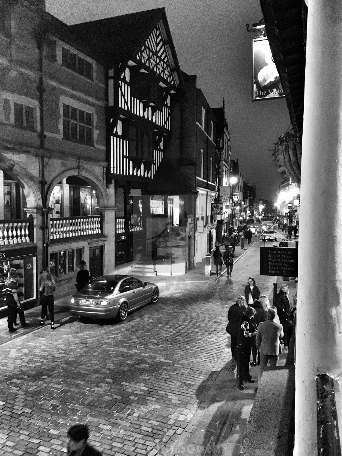 "Watergate Street, Chester." stock image