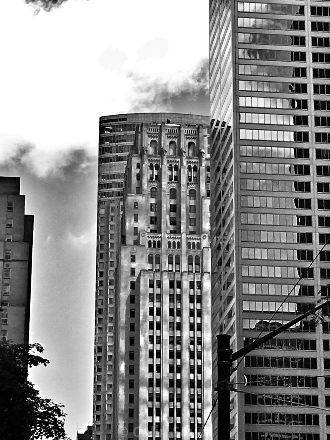 "Sky scrapers, financial district, Toronto, Canada." stock image