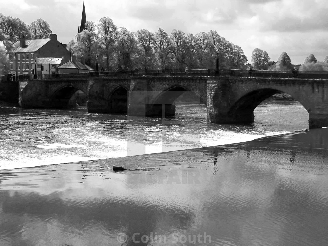 "The Old Dee Bridge, Chester" stock image