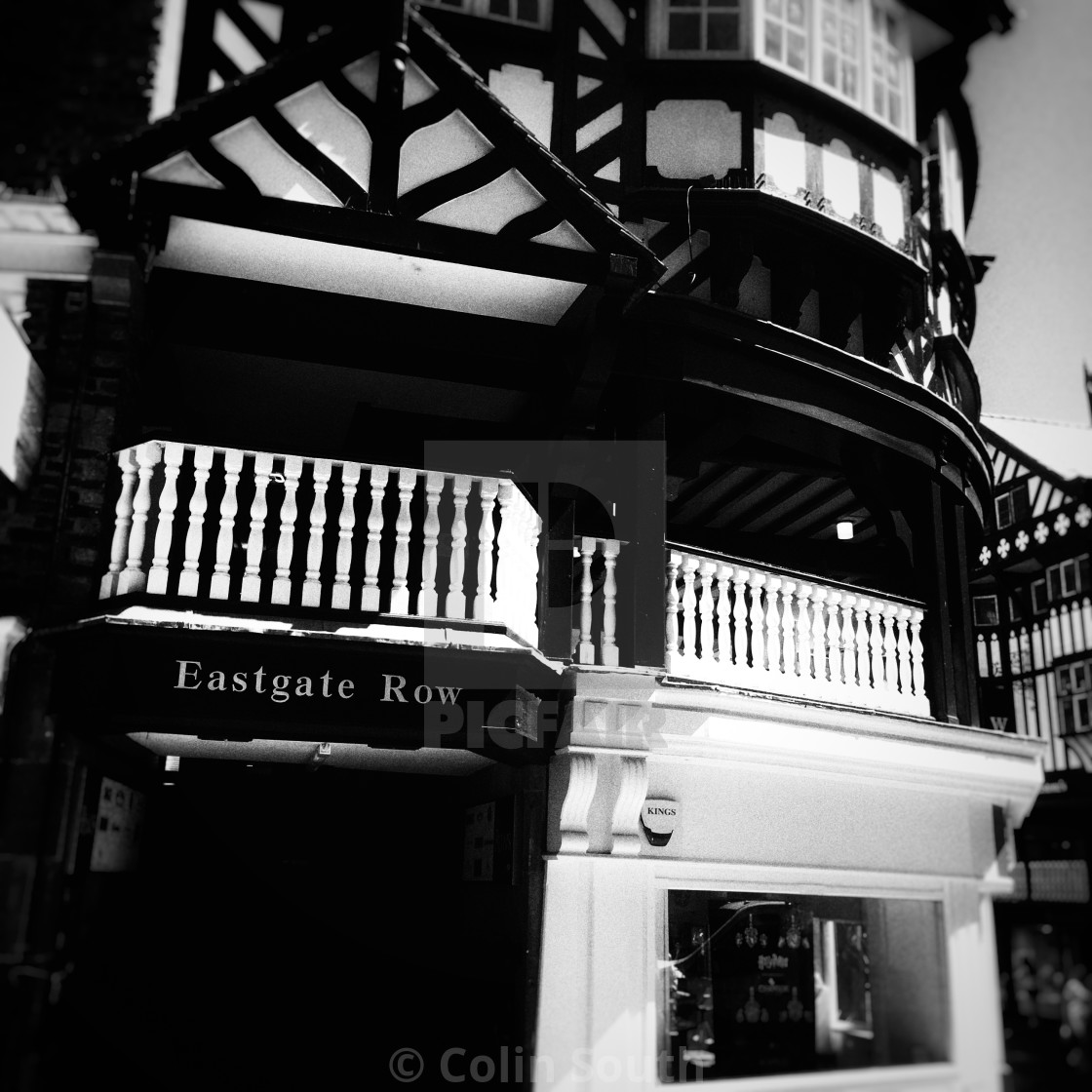 "Corner of Eastgate Street, Chester." stock image