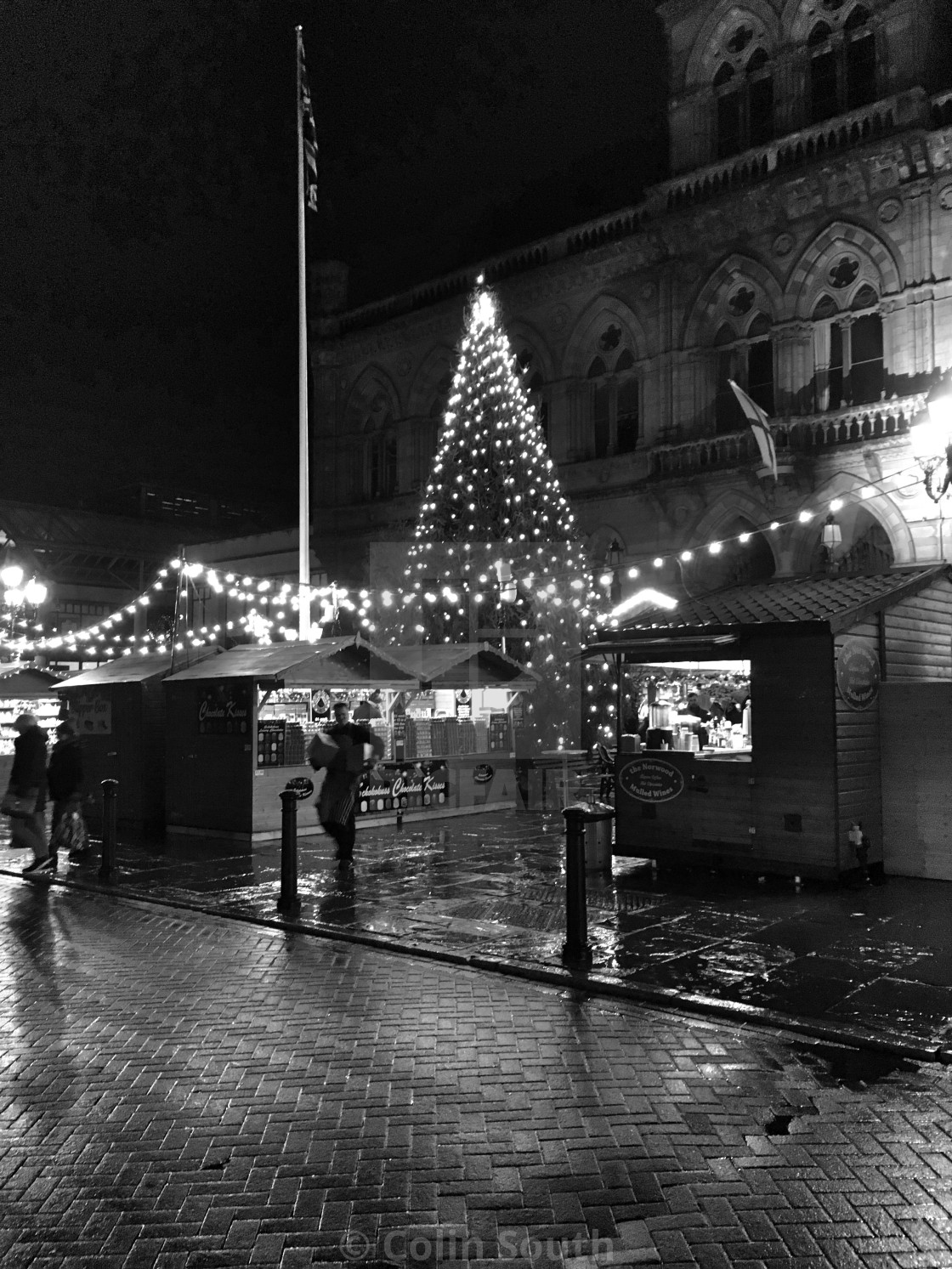 "Christmas market, Chester." stock image