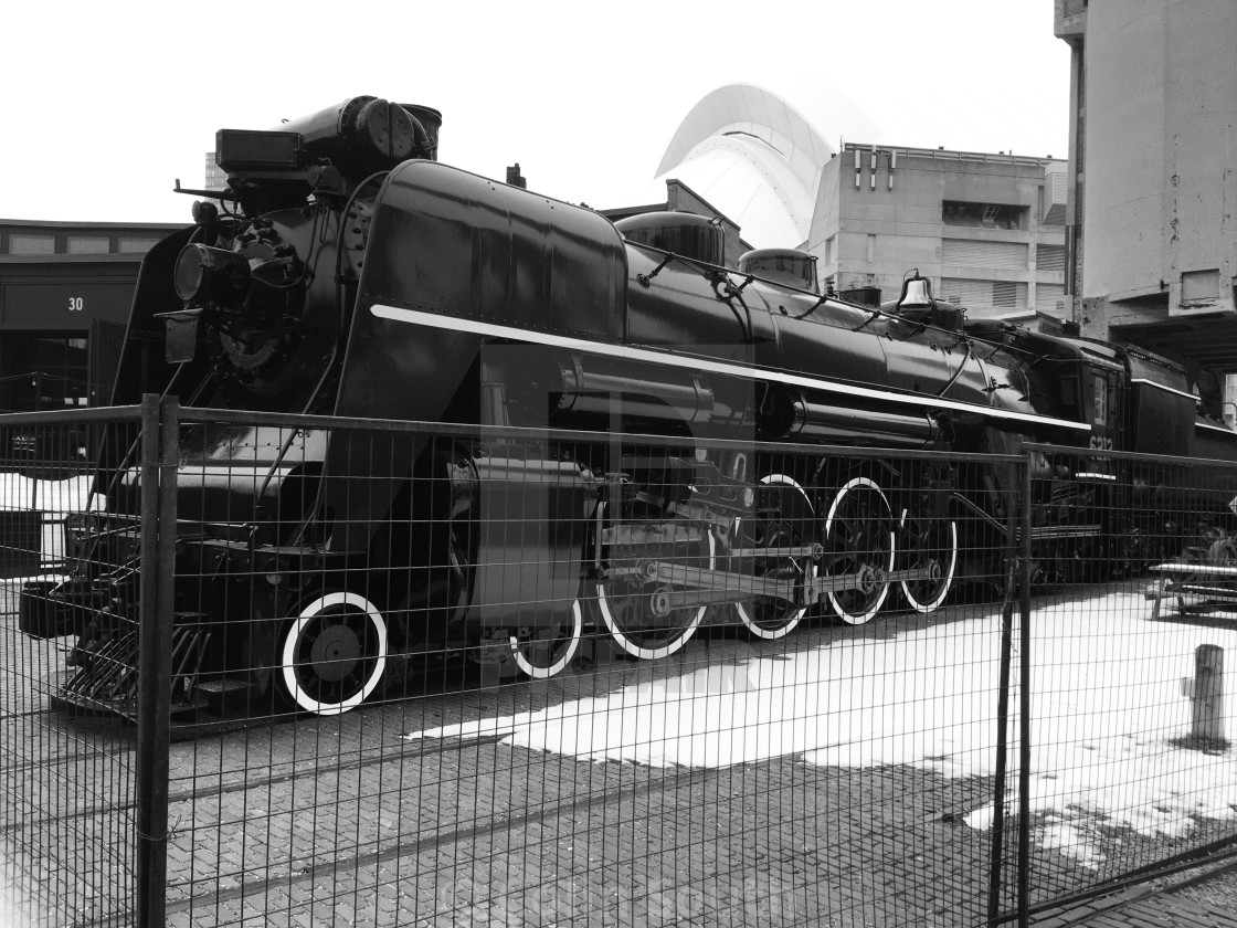 "4-8-0 Locomotive at Toronto Railway Museum" stock image