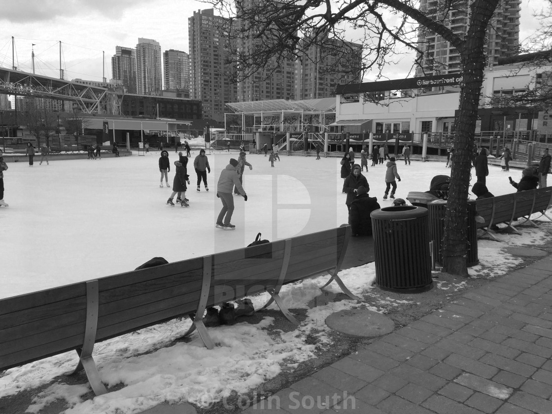 "Lakeside skaters, Toronto." stock image