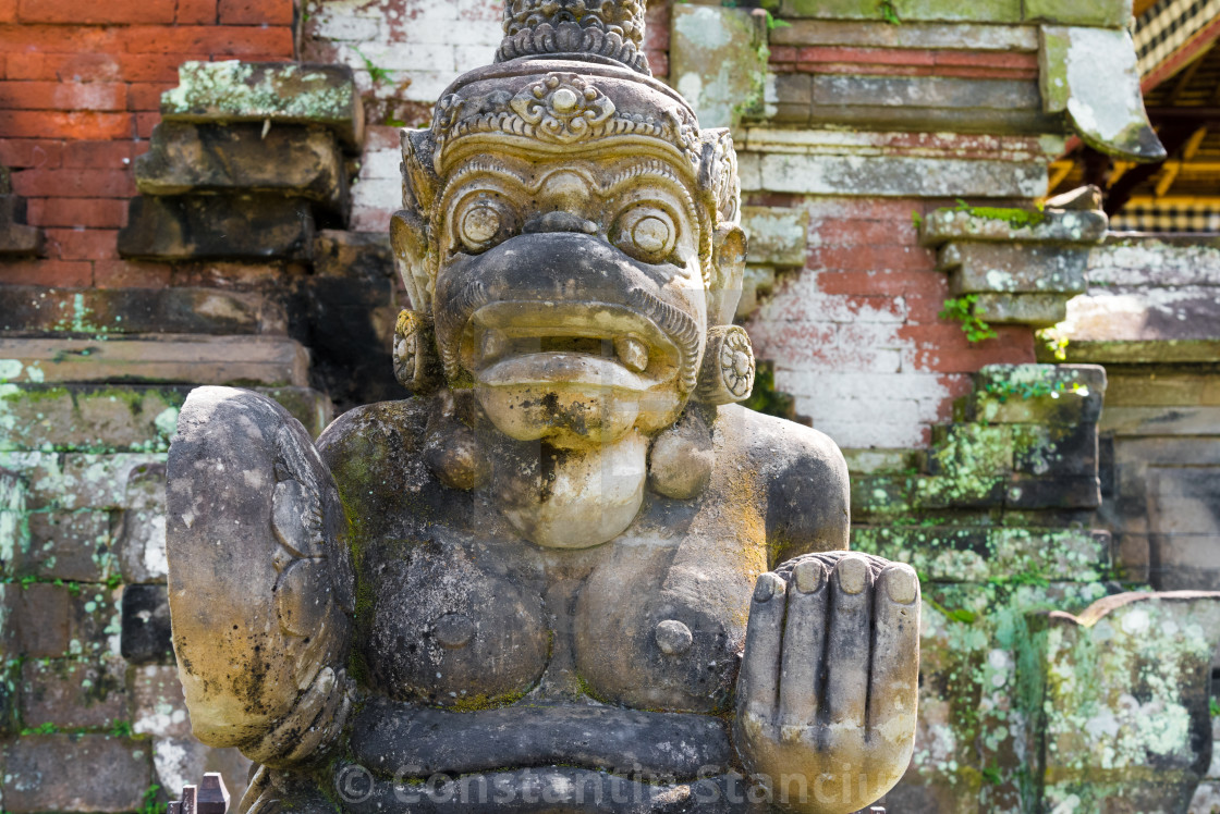 Traditional Statue At Pura Taman Ayun Temple In Mengwi Bali