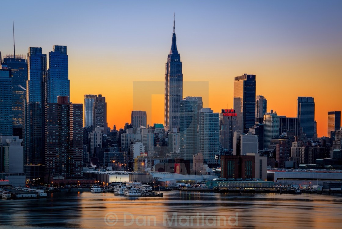 "Manhattan sunrise" stock image