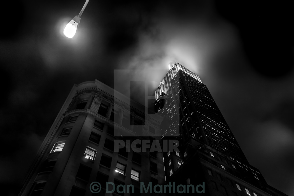 "Misty New York city Lights" stock image