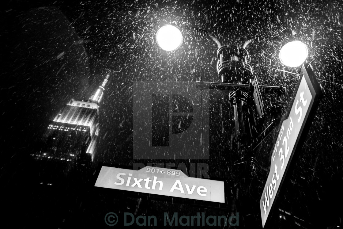 "Snow in NYC" stock image