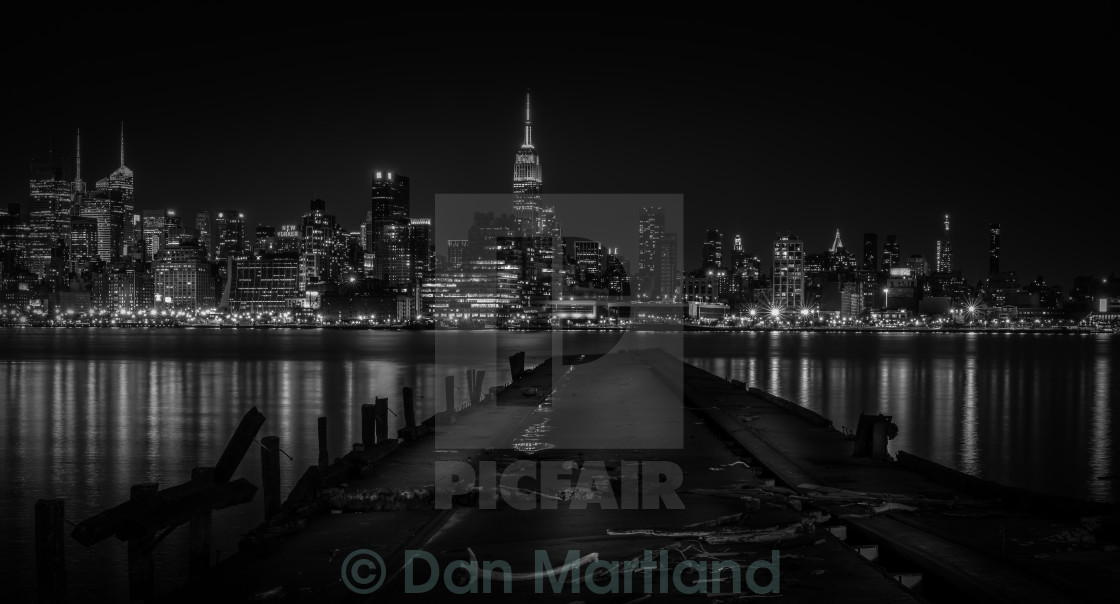 "New York City Skyline Black and White" stock image