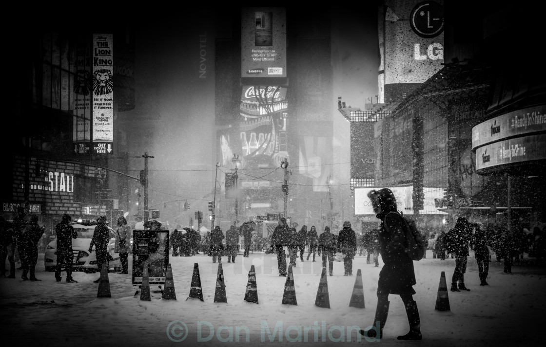 "Battling the Snow NYC" stock image