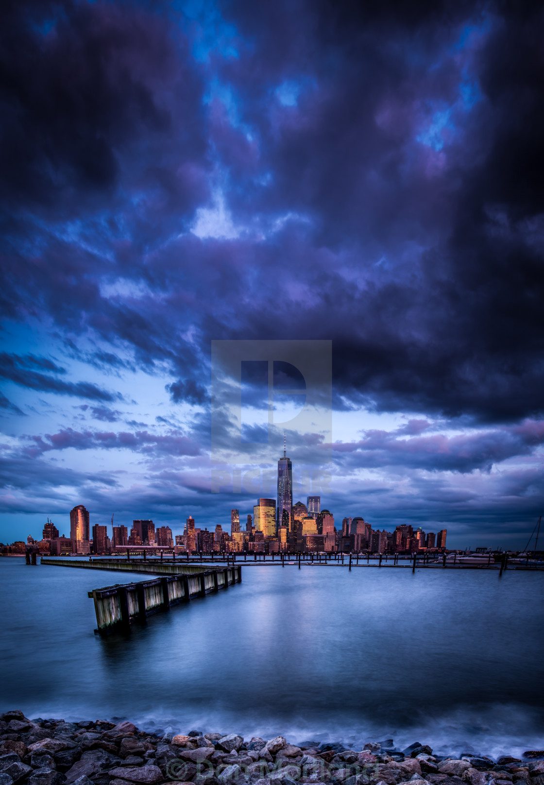 "NYC Blue hour" stock image