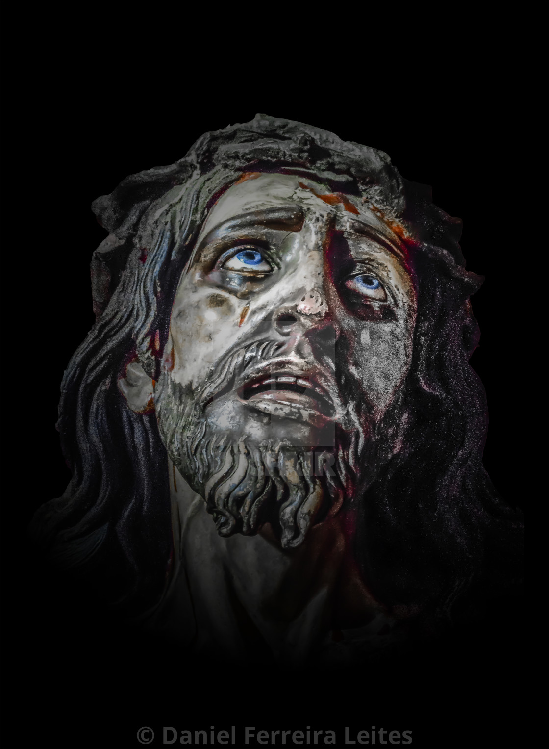 Jesuschrist Face Dark Poster - License, download or print for £ |  Photos | Picfair