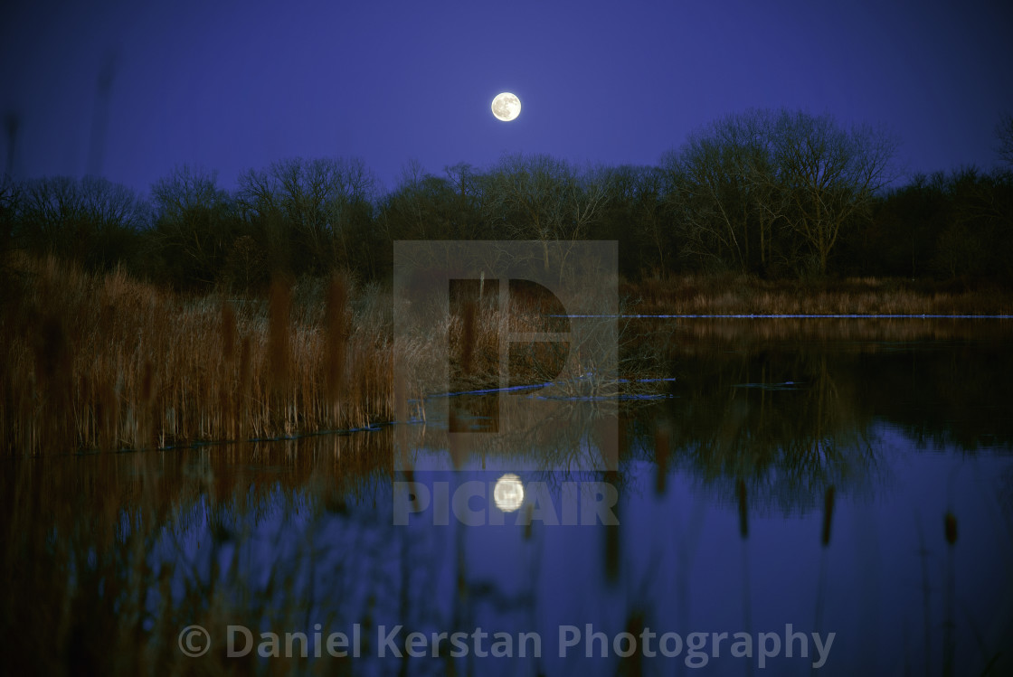 Moon Over Lake License Download Or Print For 2 48 Photos Picfair