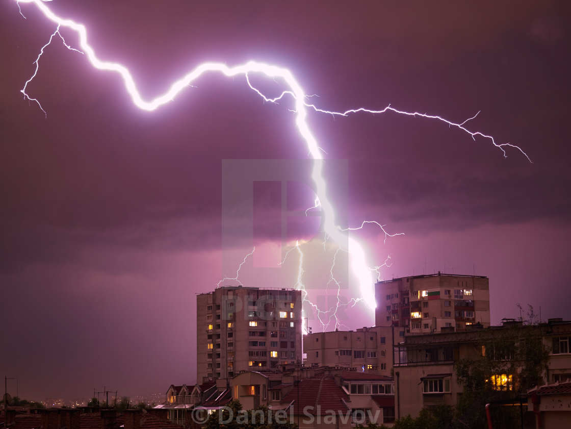 "When the weather turns violent" stock image