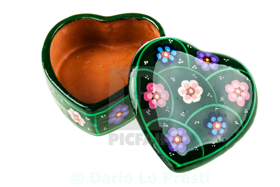 "Open heart shaped box" stock image