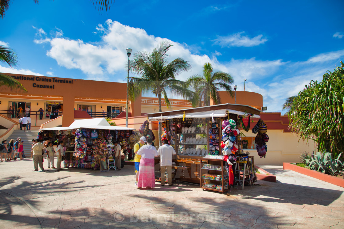 "Shopping at Cozumel Cruise Terminal" by Darryl Brooks - $10.71 "Shopping at Cozumel Cruise Terminal" stock image