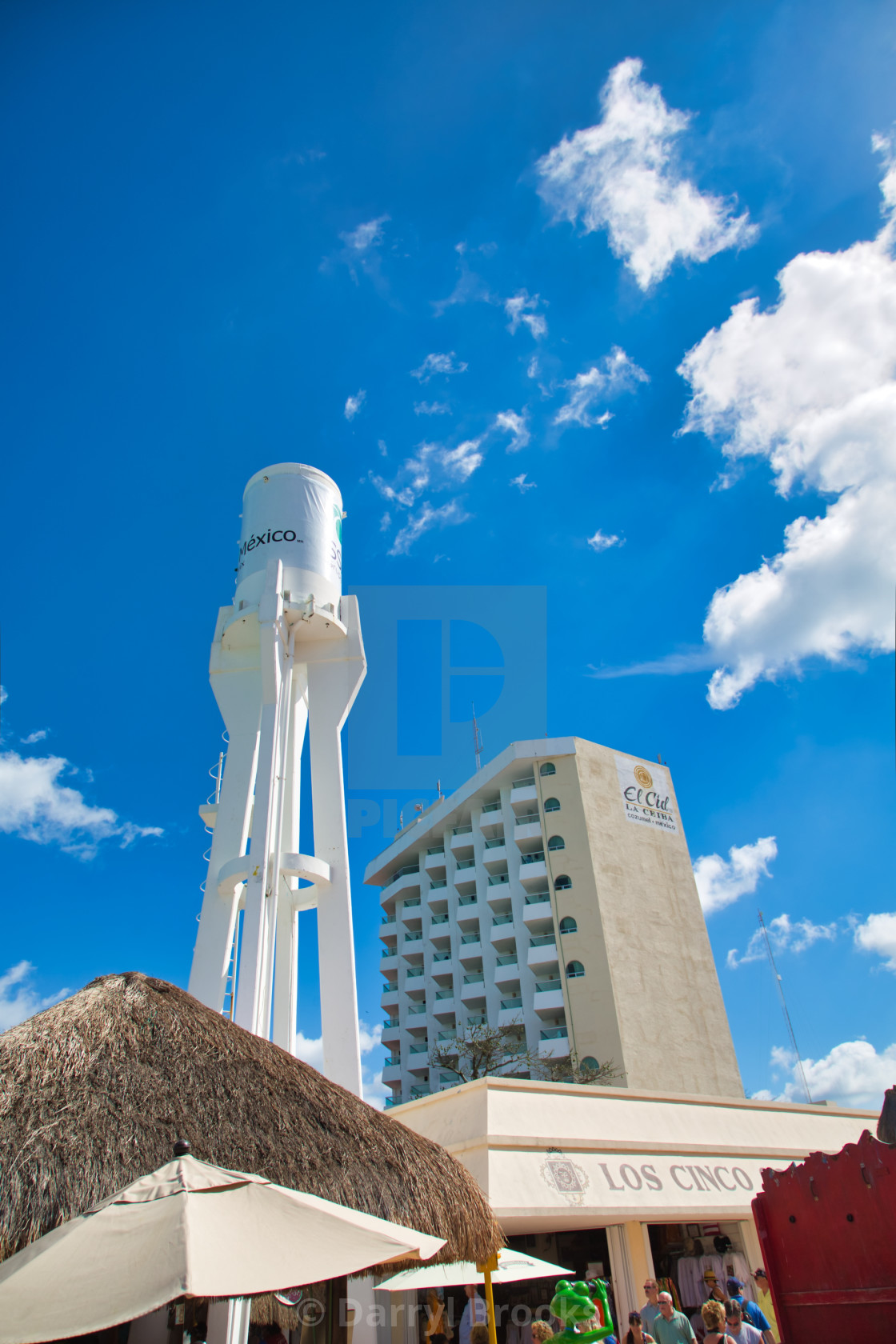"El Cid and Cozumel Beer Tower" by Darryl Brooks - $10.71 "El Cid and Cozumel Beer Tower" stock image