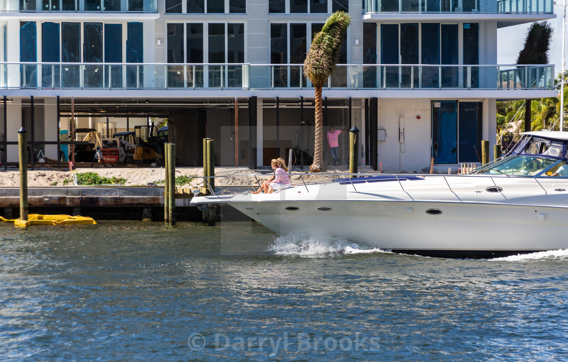 "Yachting Past Construction" by Darryl Brooks - $10.71 "Yachting Past Construction" stock image